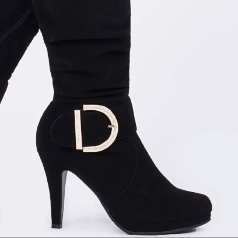 High Heel Winter Fashion Boots Worn One Time - Picture 5 of 5